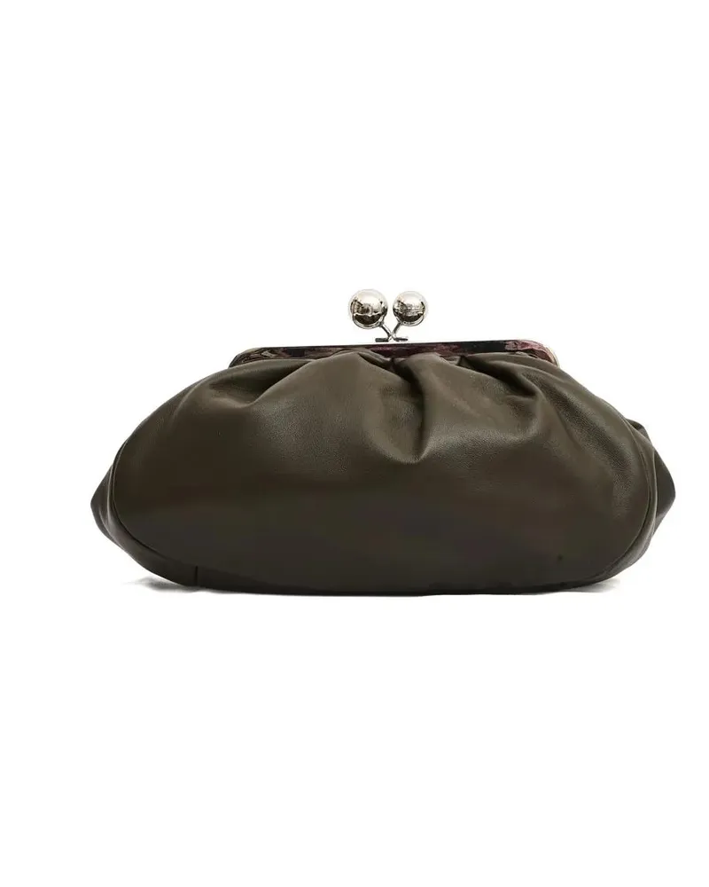 Max Mara Clutches Pasticcino Suede Handbag With Metallic Closure grün Grün