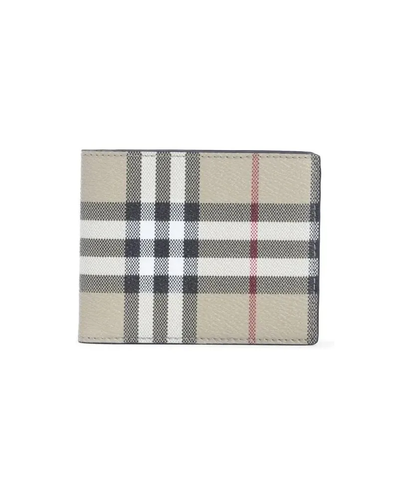 Burberry Portemonnaies Hipfold Beige Polyurethane Wallet grau Grau