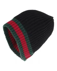 Gucci Mützen Wool Hat With Web Schwarz