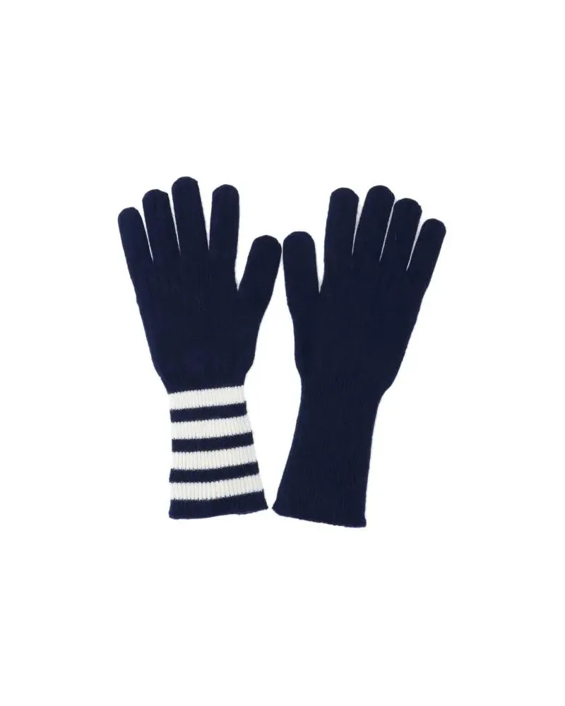 Thom Browne Handschuhe "4-Bar" Gloves – Blue blau Blau