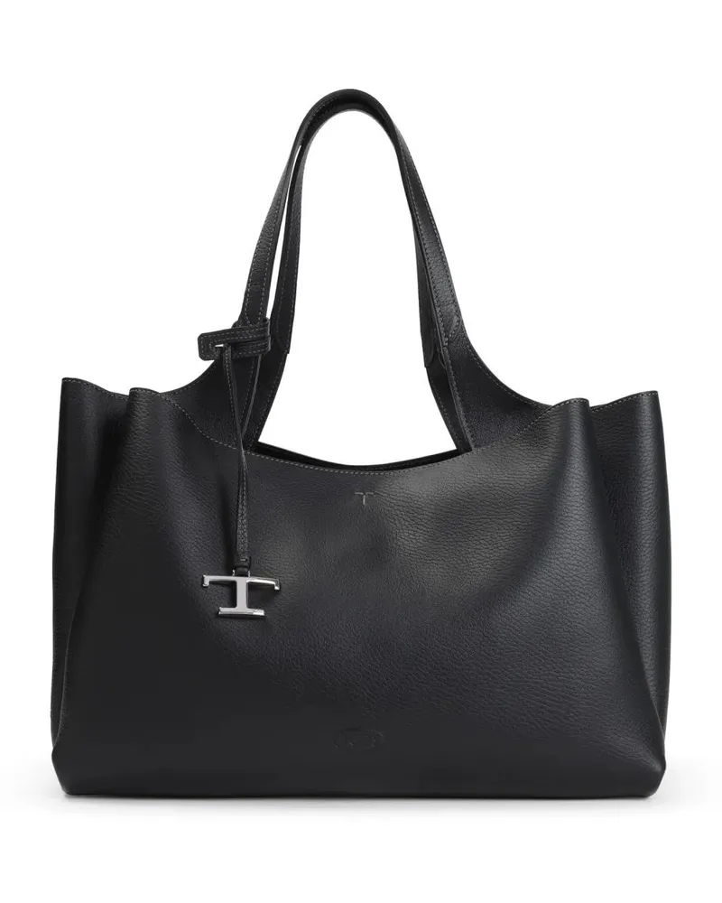 TOD'S Hobo Bags Apa Black Leather Shoulder Bag schwarz Schwarz