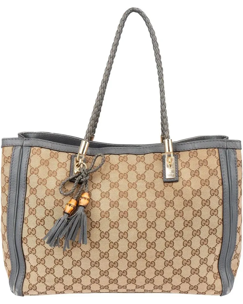 Gucci Crossbody Bags  GG Monogram Bamboo Handbag braun Braun