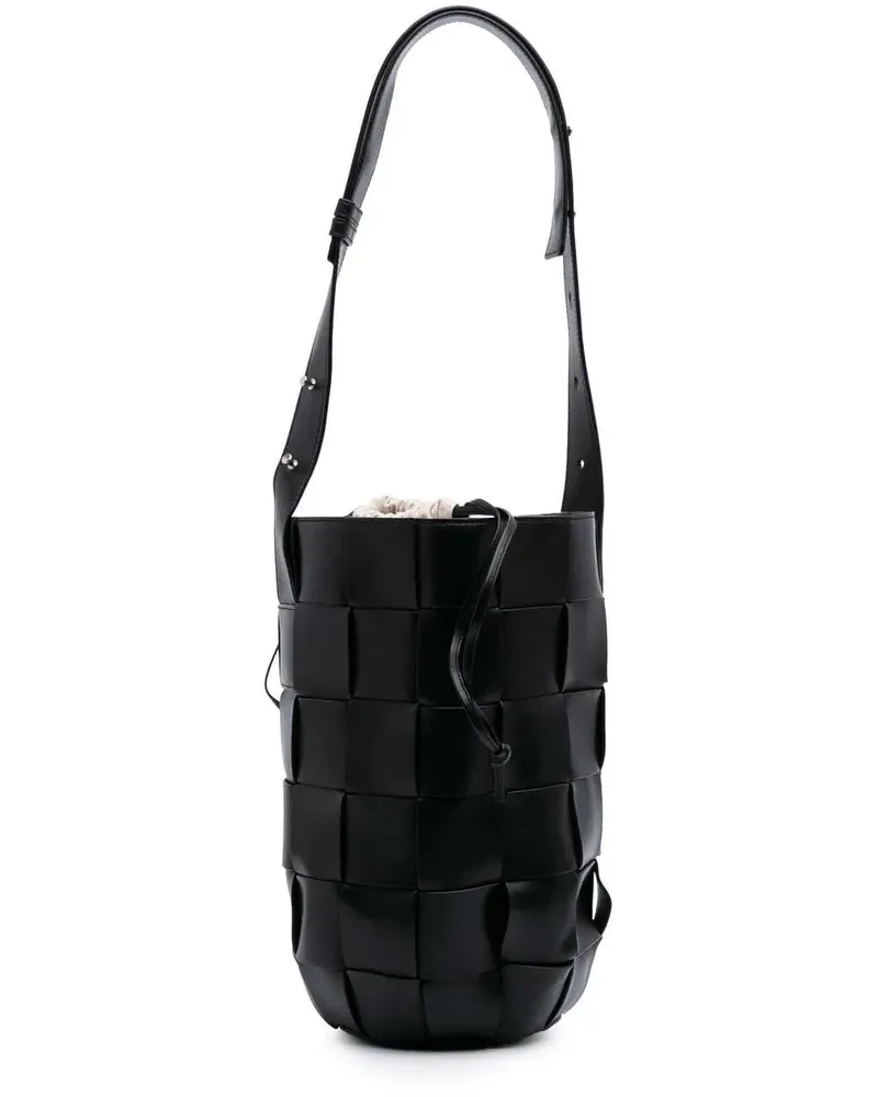 Bottega Veneta Hobo Bags Nappa Intrecciato Casette Lantern Bucket schwarz Schwarz