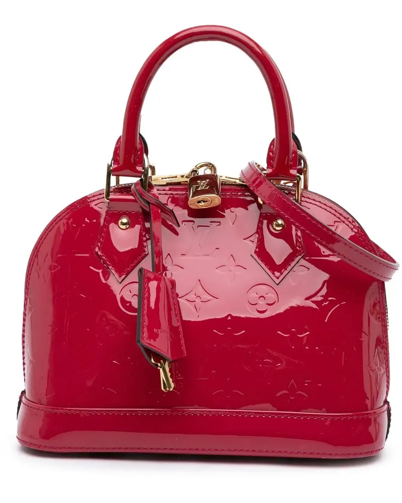 Louis Vuitton Hobo Bags Monogram Vernis Alma BB rosa Gold