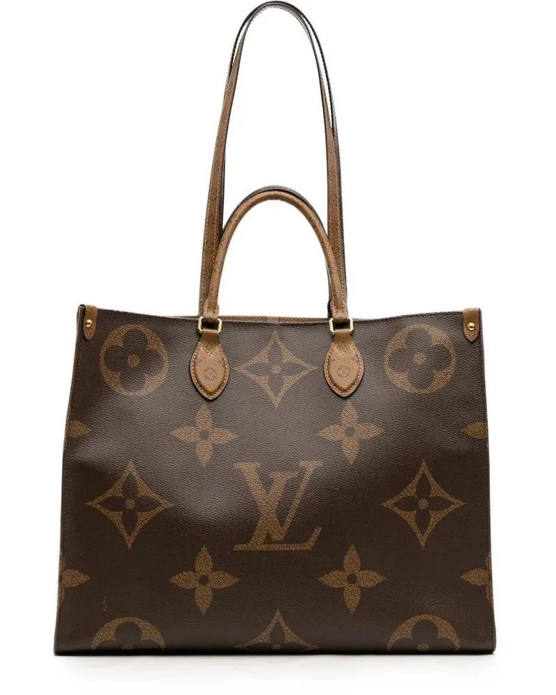 Louis Vuitton Hobo Bags Monogram Reverse Giant OnTheGo GM braun Braun
