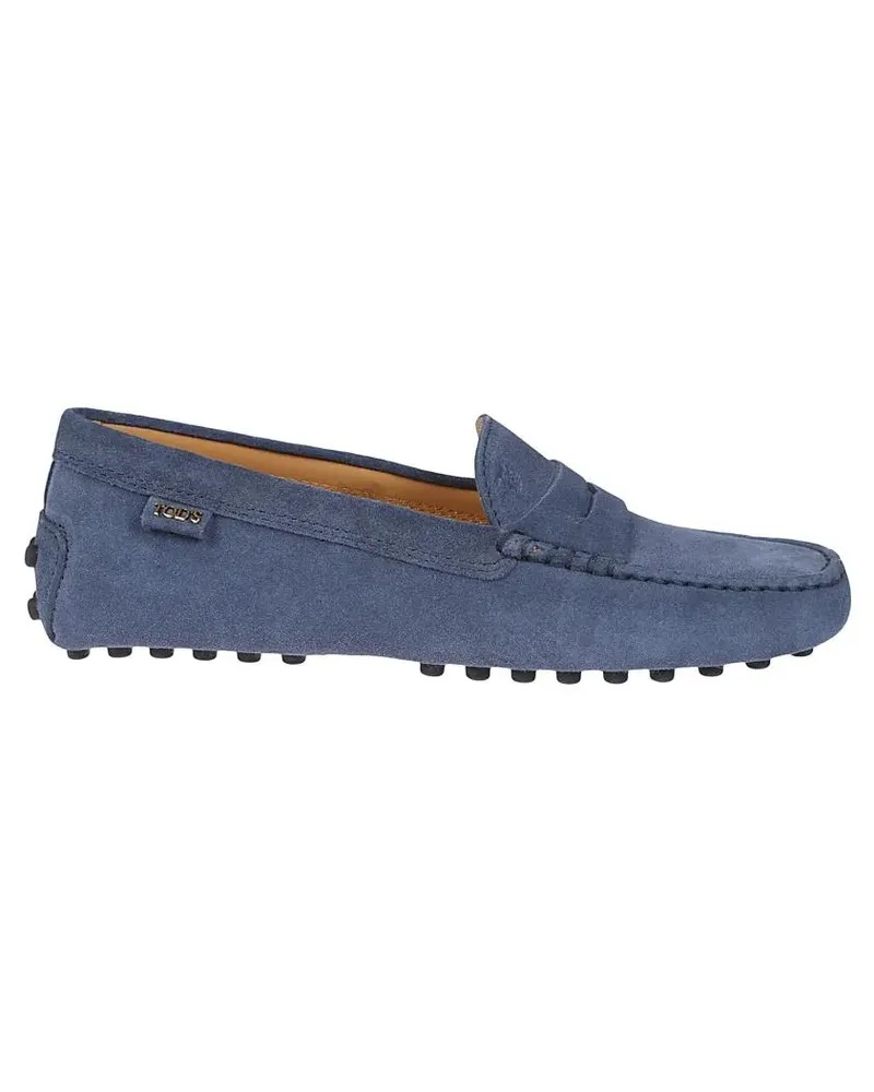 TOD'S Moccasin-Style Leather Loafers With Rubber Studded blau Blau