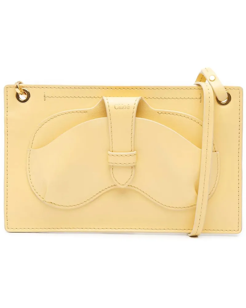 Chloé Hobo Bags Leather Harrison Eyeglasses and Phone Pouch Crossb gelb Gelb