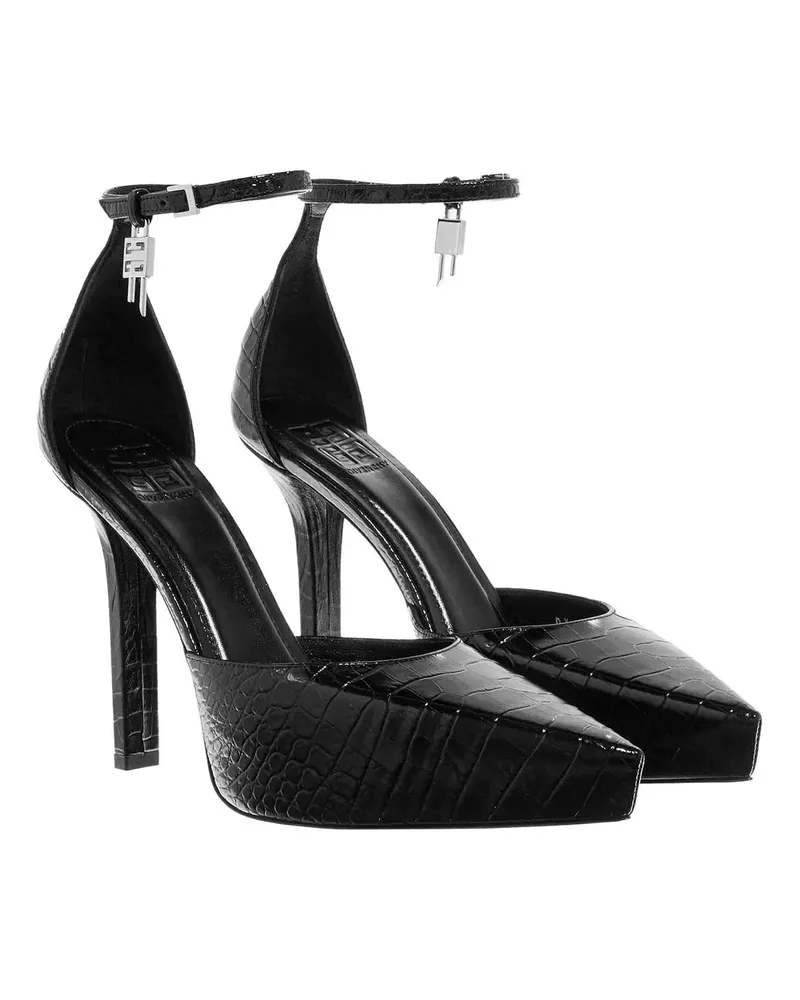 Givenchy Pumps & High Heels G-Lock platform Pumps In Crocodile Effect Leather schwarz Schwarz