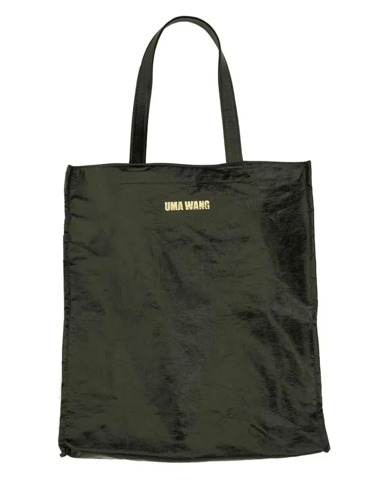 Uma Wang Shopper & Totes Black Tote With Crinkled Texture And Spacious Inte braun Braun