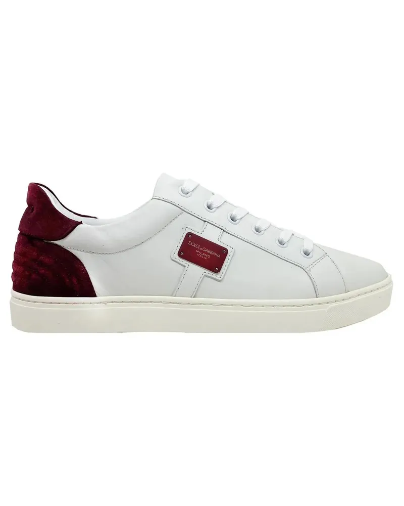 Dolce & Gabbana Low-Top Sneaker Logo Leather Sneakers weiß Weiß