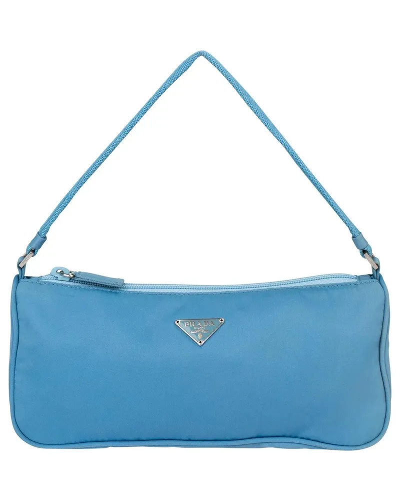 Prada Crossbody Bags  Blue Nylon Triangle Handbag blau Blau
