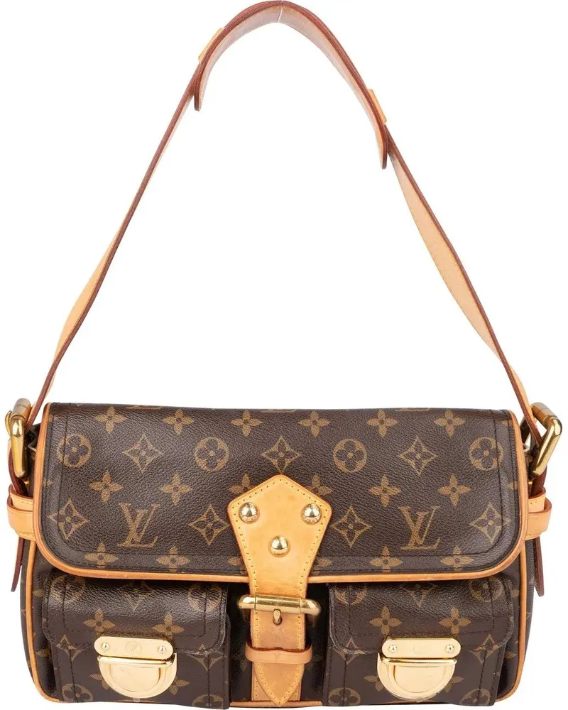 Louis Vuitton Crossbody Bags  Canvas Monogram Hudson PM Shoulder B braun Braun