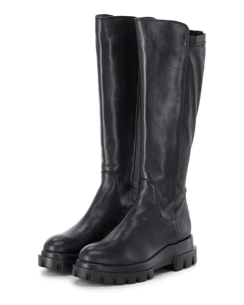 Attilio Giusti Leombruni Low-Top Sneaker Stiefel Malika aus Leder schwarz Schwarz