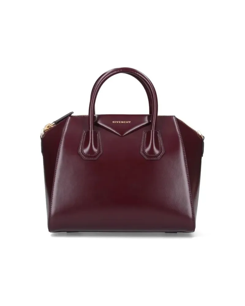 Givenchy Crossbody Bags Antigona Small Structured Handbag In Bordeaux Calf rot Rot