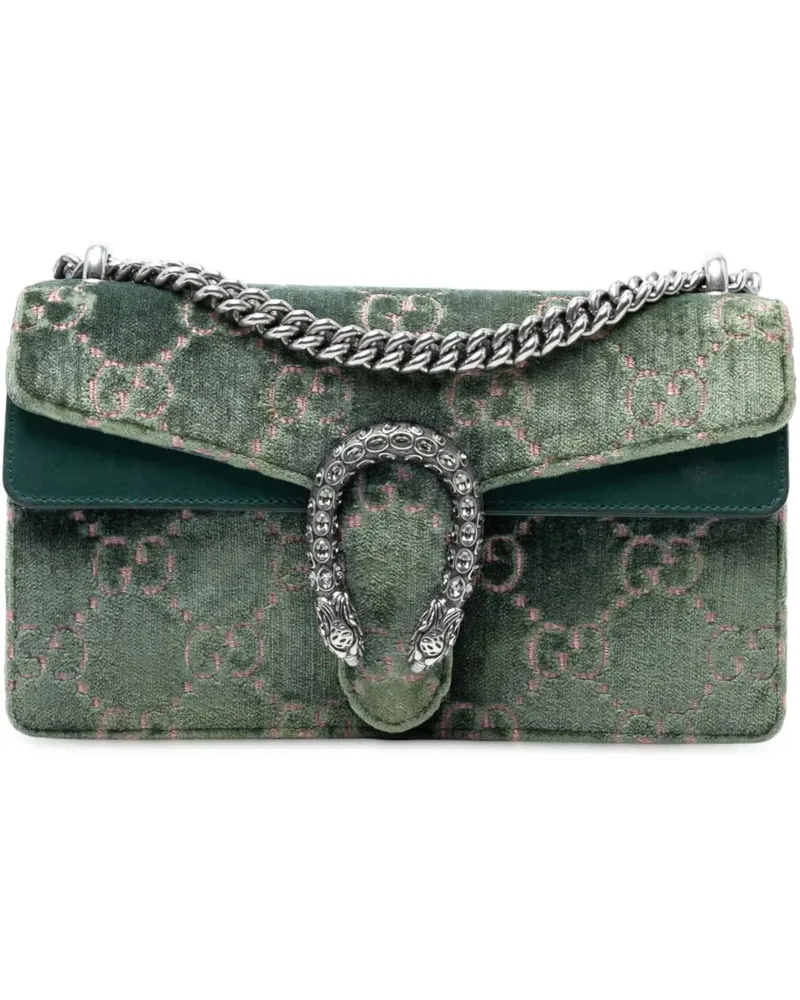 Gucci Hobo Bags Medium GG Velvet Dionysus Crossbody grün Grün