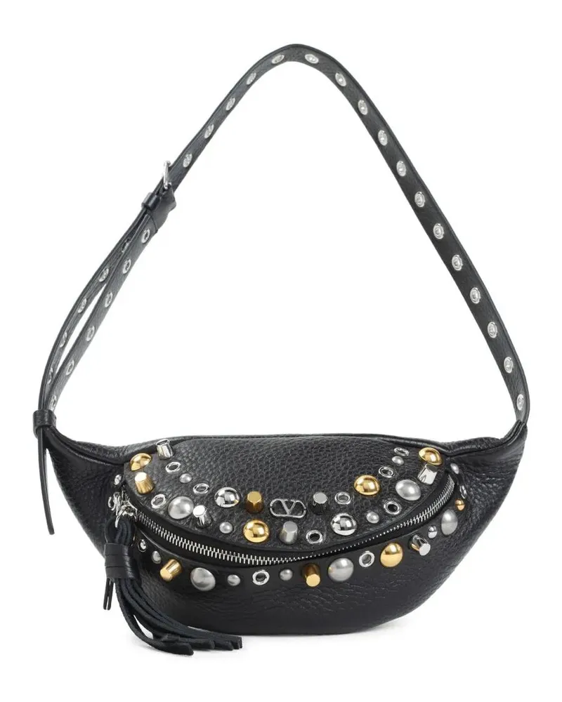 Valentino Garavani Bauchtaschen Calf Leather Belt Bag schwarz Schwarz