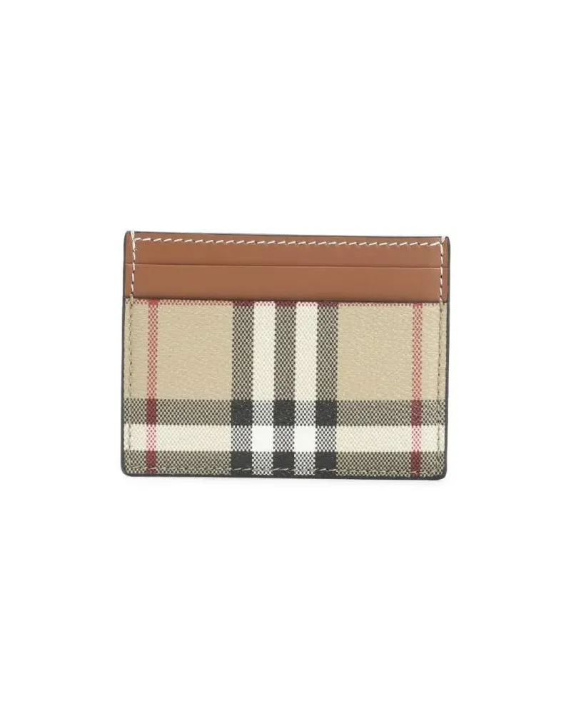 Burberry Portemonnaies Sandon Brown Polyurethane Credit Card Case beige Beige