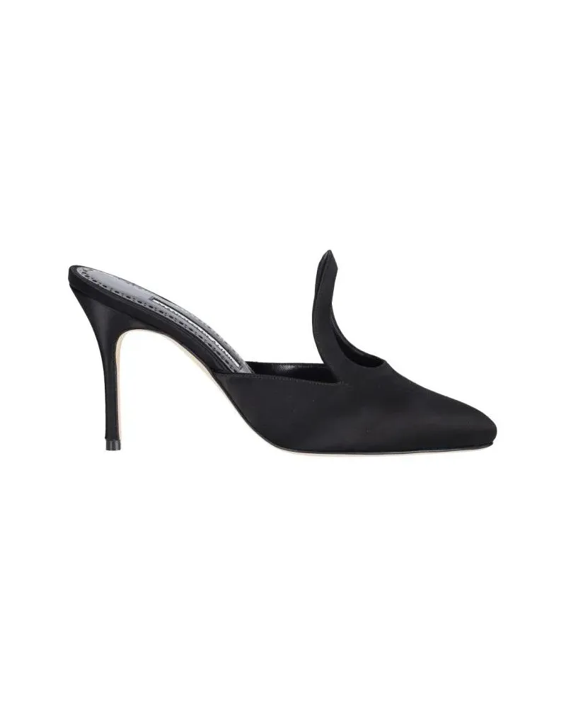 Manolo Blahnik Slipper & Pantoletten "Fugati" Mules schwarz Schwarz