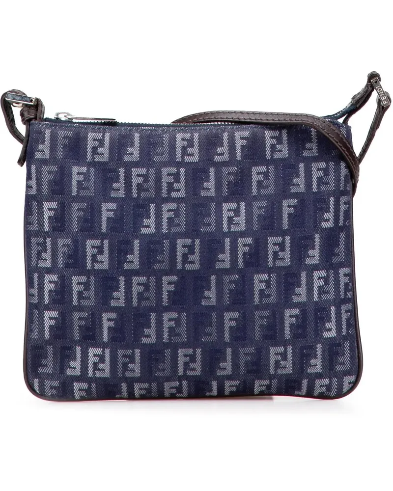 Fendi Hobo Bags Zucchino Denim Crossbody blau Blau