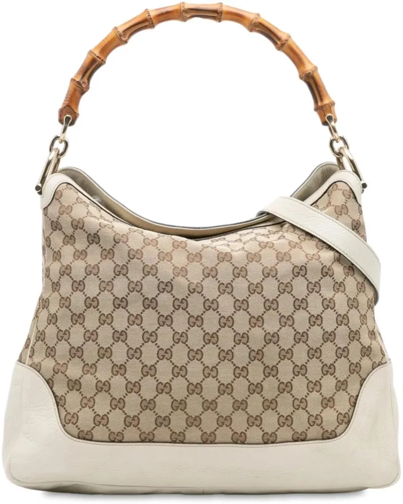 Gucci Hobo Bags GG Canvas Bamboo Diana Satchel braun Braun