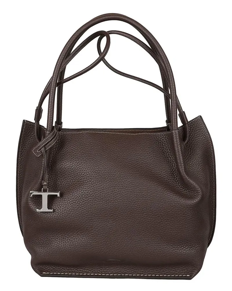 TOD'S Beuteltaschen Hammered Leather Bucket Bag braun Braun