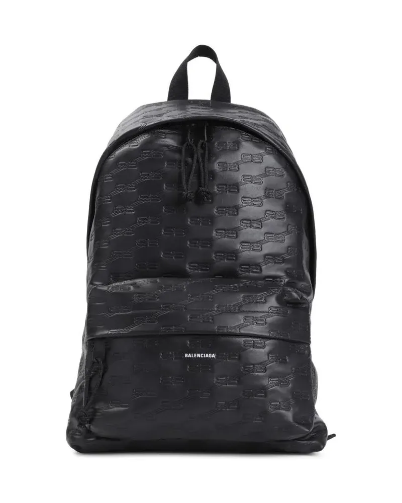 Balenciaga Rucksäcke Black Leather Backpack schwarz Schwarz
