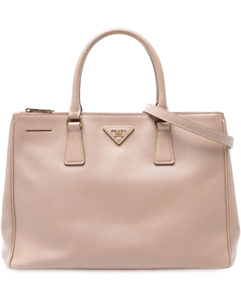 Prada Hobo Bags Medium Saffiano Lux Galleria Double Zip Satchel braun Braun