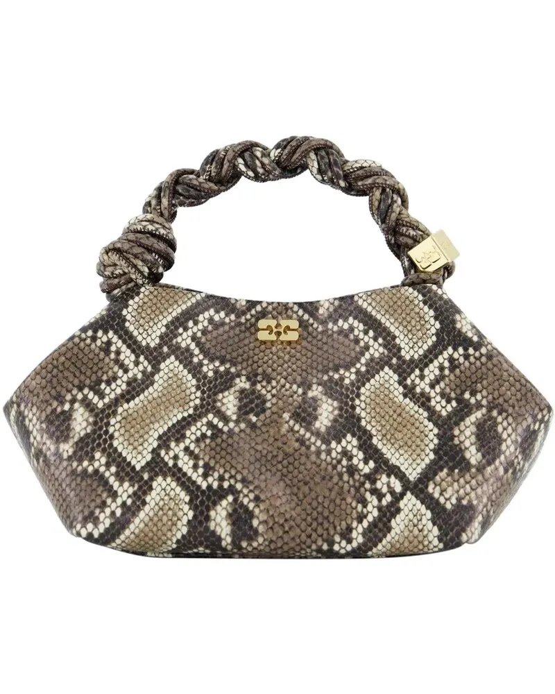 Ganni Crossbody Bags Dames Bou Bag Small Snake weiß Weiß