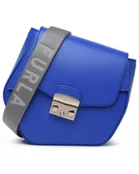 Furla Shopper Metropolis Prisma' Blue Leather Blend Bag Blau