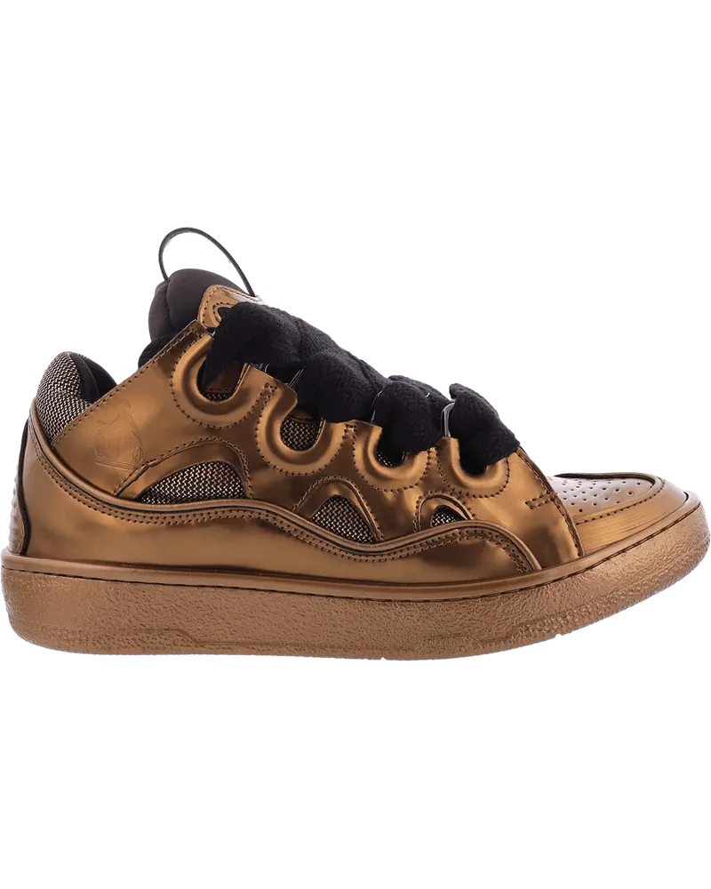 Lanvin Low-Top Sneaker Dames Curb Sneaker Bronze Metallic gunmetal Gunmetal