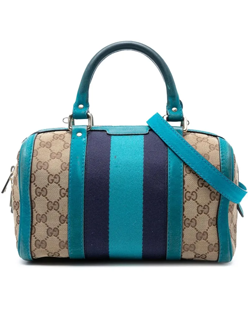 Gucci Hobo Bags Small GG Canvas Web Joy Boston Bag braun Braun