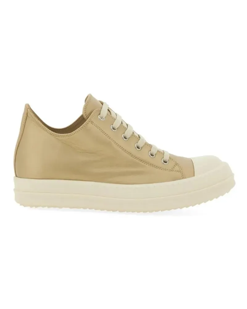 Rick Owens Low-Top Sneaker Lamb Leather Low-Top Sneakers With Calf Leather To grau Grau