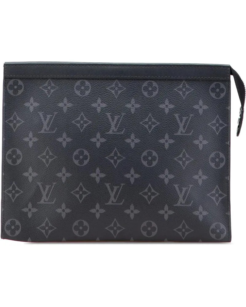 Louis Vuitton Clutches Monogram Eclipse Pochette Voyage MM schwarz Schwarz