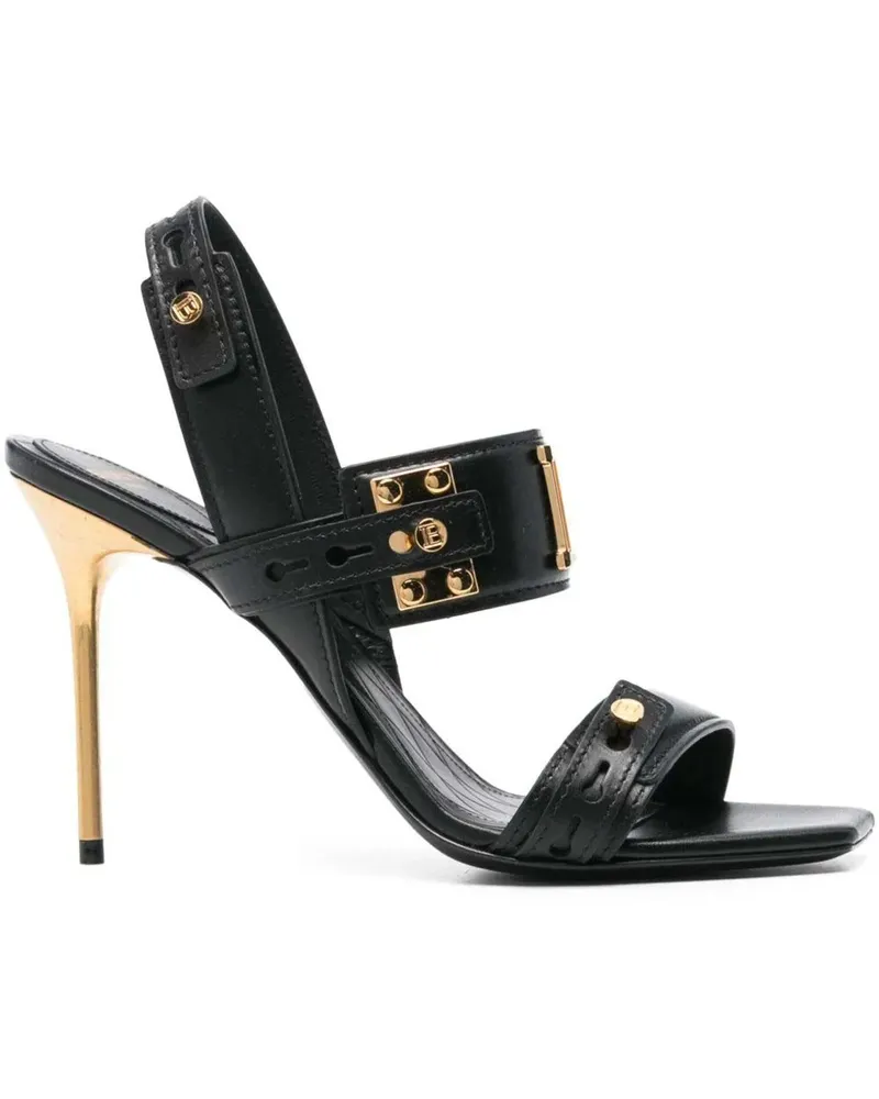 Balmain Sandalen Sandals Noir Or schwarz Schwarz