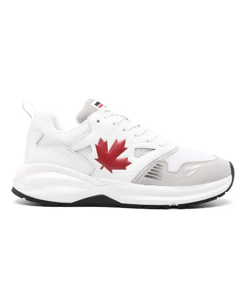 Dsquared2 Low-Top Sneaker Dash Logo Lace-up Sneakers weiß Weiß