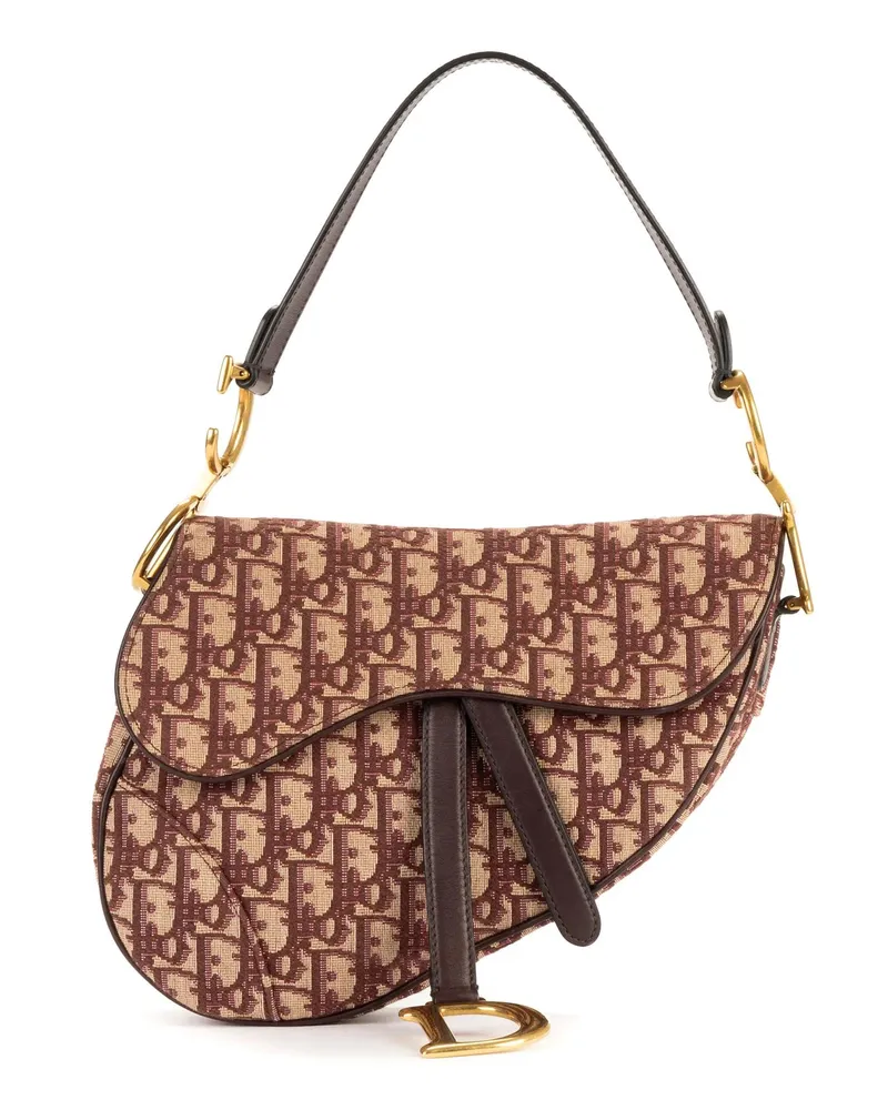 Dior Crossbody Bags Saddle Oblique braun Braun