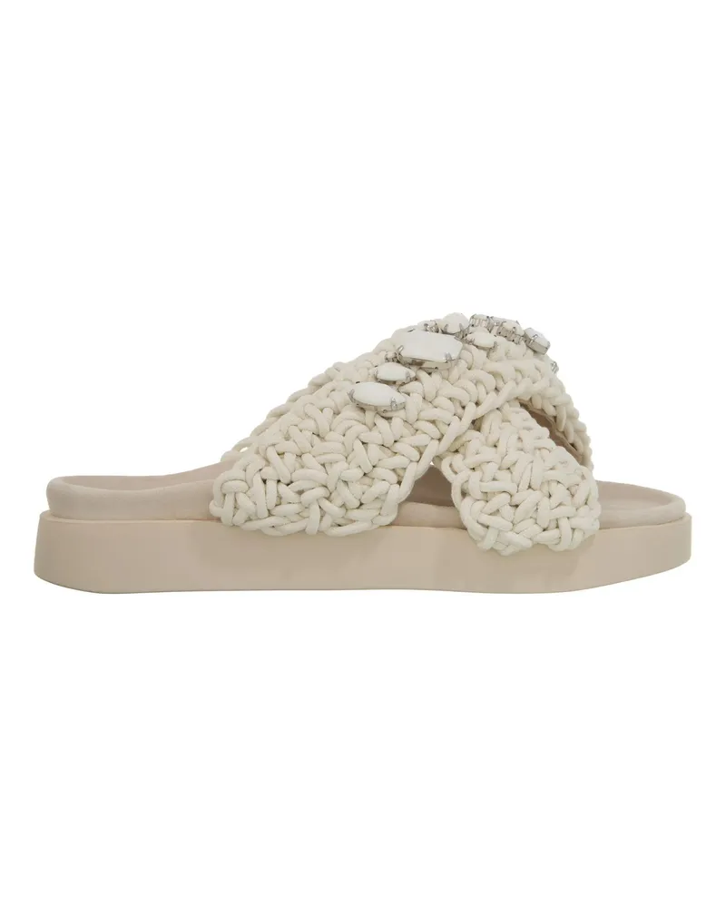 INUIKII Slipper & Pantoletten Woven Stones creme Creme