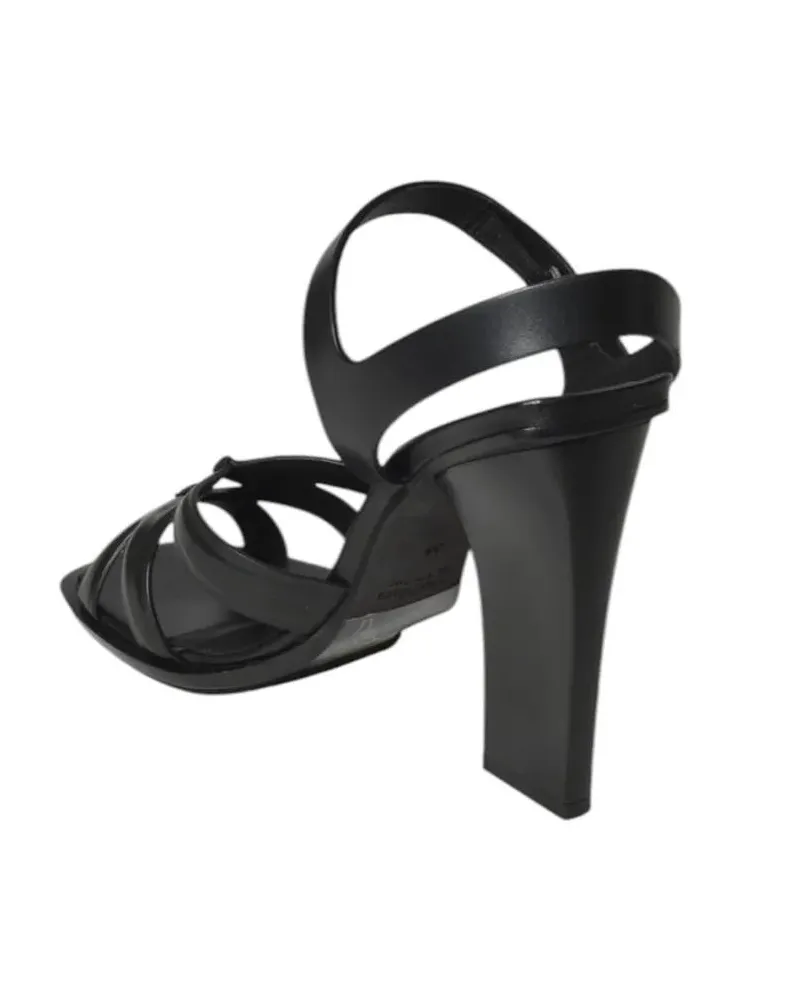 サンダル・ミュール Max Mara Doublehig Sandals In Black Leather Max Mara Doublehig Sandals In Black Leather Black | Sandale