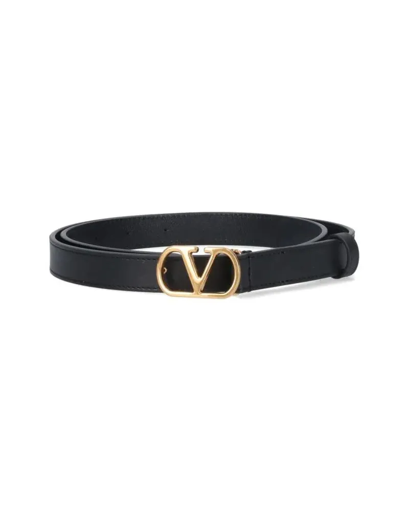 Valentino Garavani Gürtel "Vlogo Signature" Belt Black schwarz Schwarz