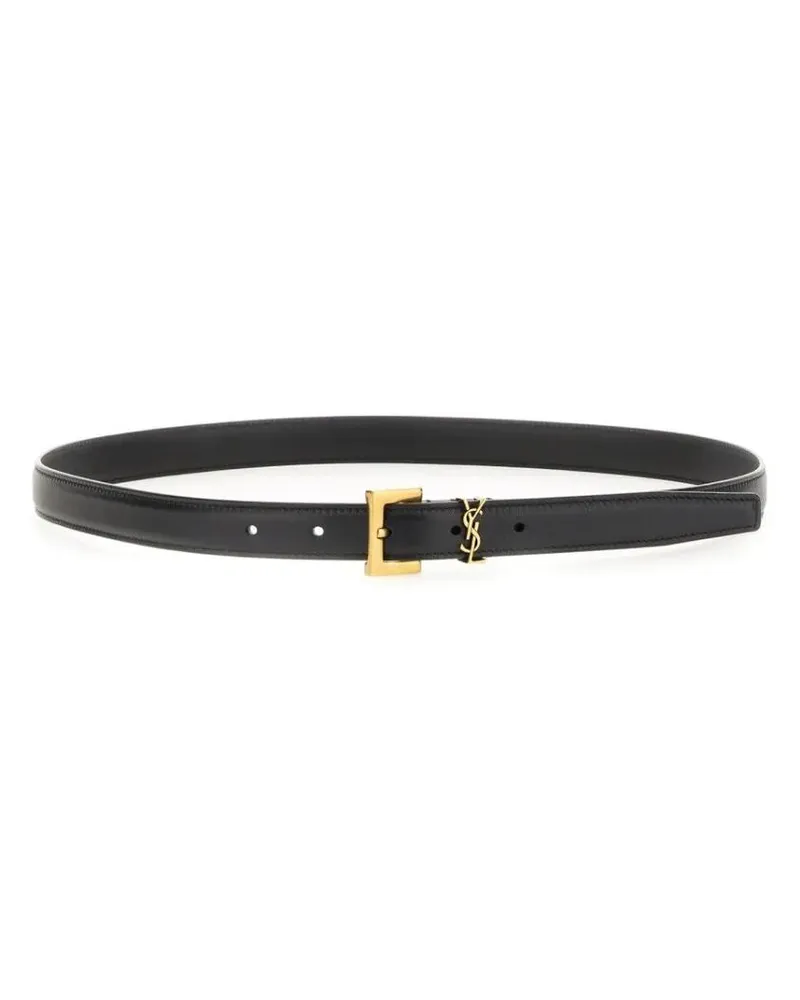 Saint Laurent Gürtel "Cassandras" Thin Belt schwarz Schwarz