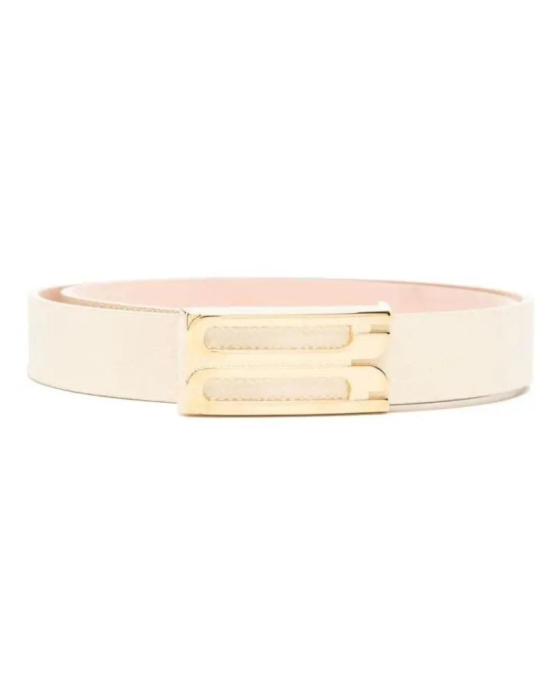 Victoria Beckham Gürtel Ivory Grained Calfskin Belt beige Beige