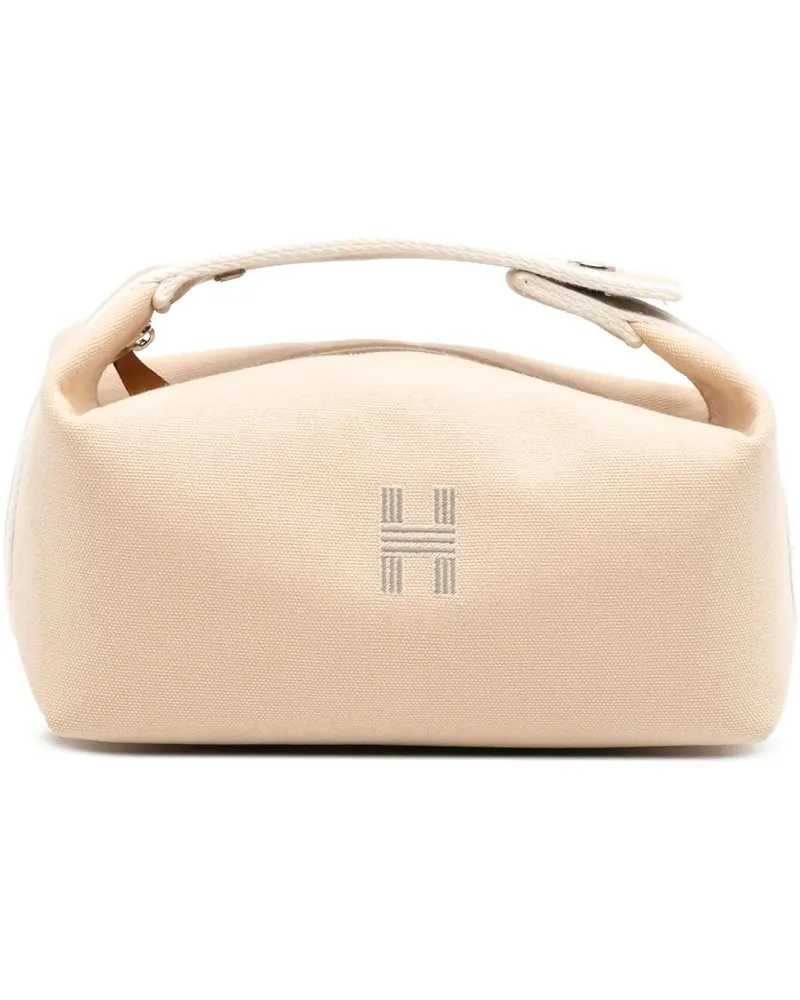 Hermès Kosmetiktaschen Small Canvas Bride A Brac Case braun Braun
