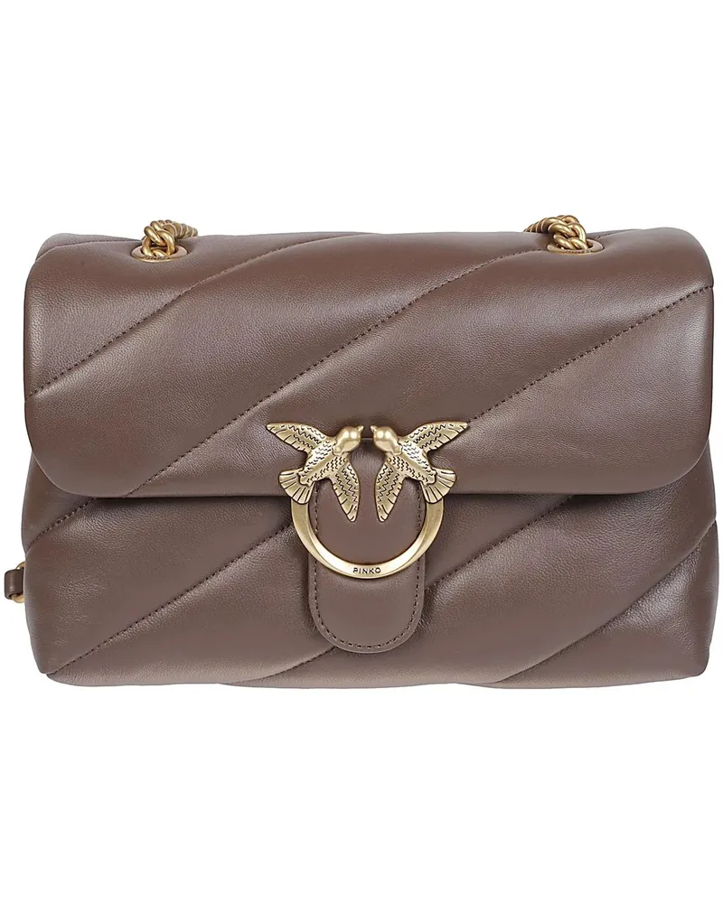 Pinko Crossbody Bags Love Classic Puff Maxi Quilt Bag Brown braun Braun