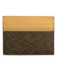 Bottega Veneta Portemonnaies Intrecciato Credit Card Case Beige