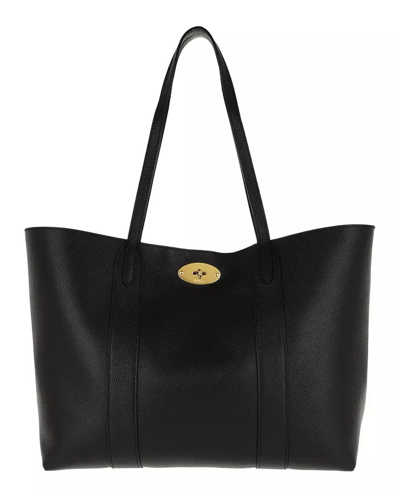 Mulberry Shopper Bayswater Tote Small Classic Grain Schwarz