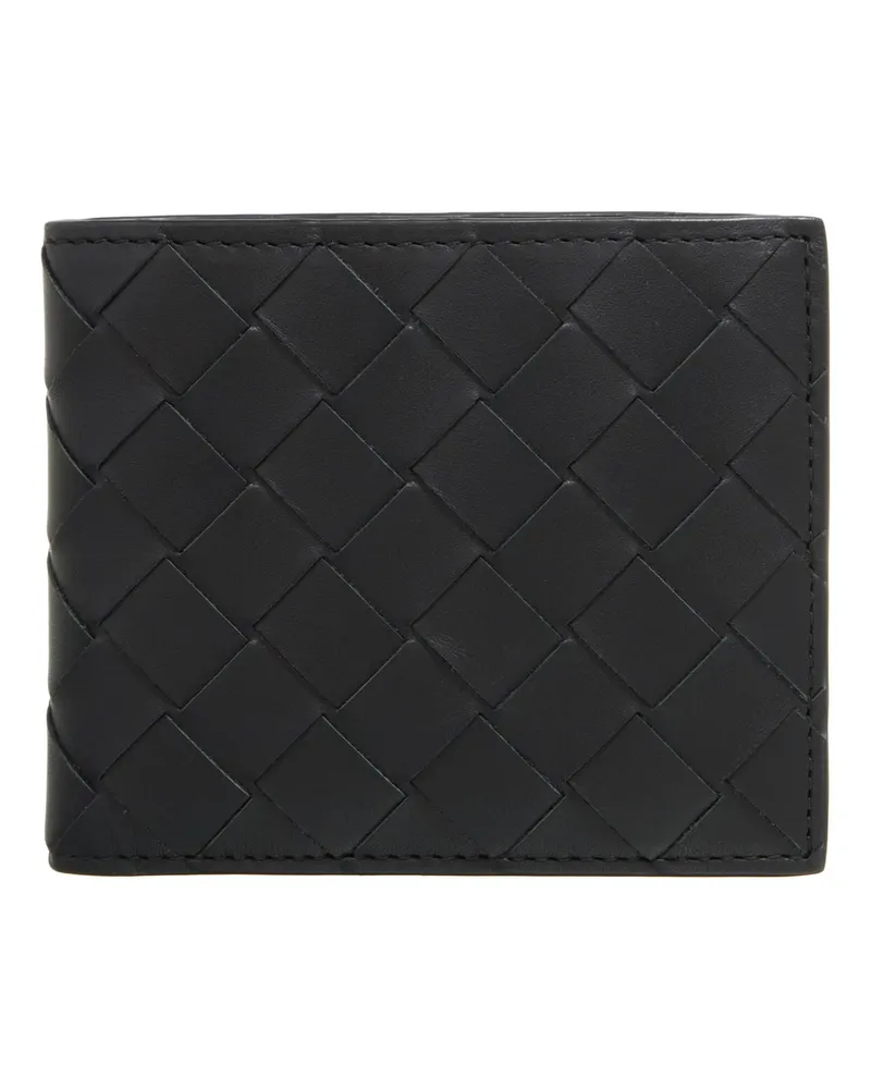 Bottega Veneta Portemonnaie Intrecciato Bi-Fold Wallet schwarz Schwarz
