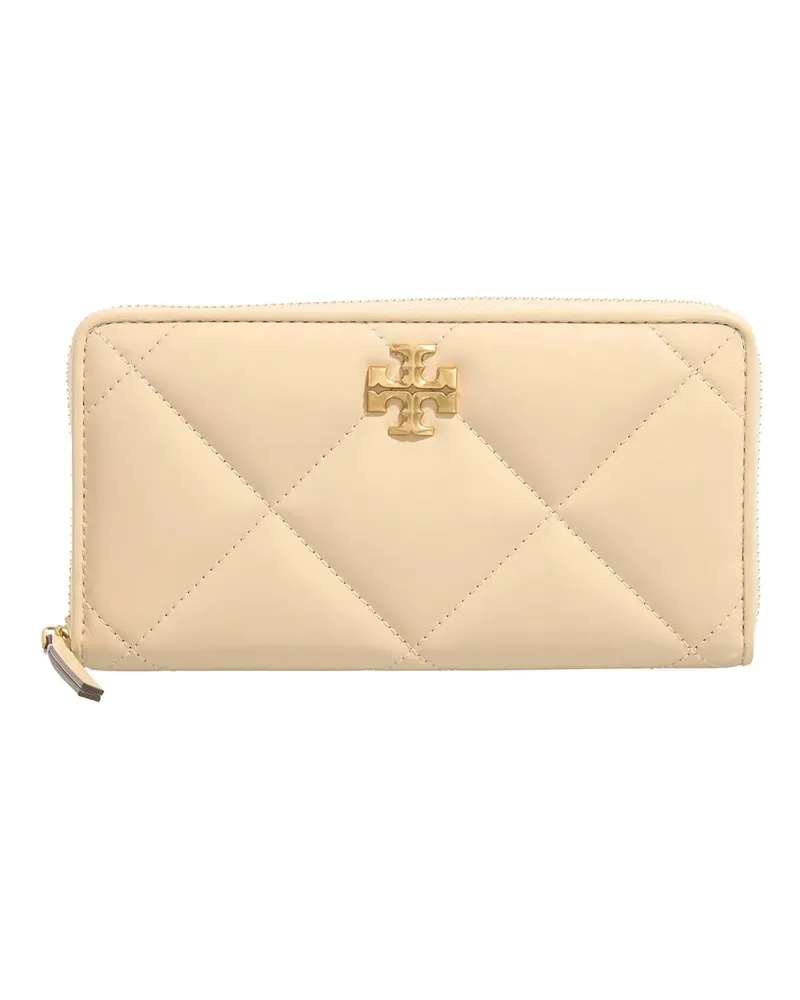 Tory Burch Portemonnaie Kira Diamond Quilt Zip Continental Wallet beige Beige