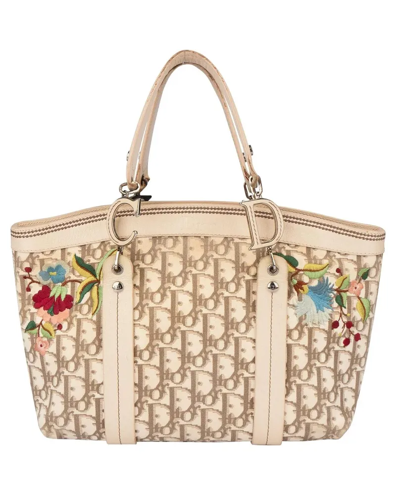 Dior Crossbody Bags  Trotter Monogram Floral Handbag beige Beige