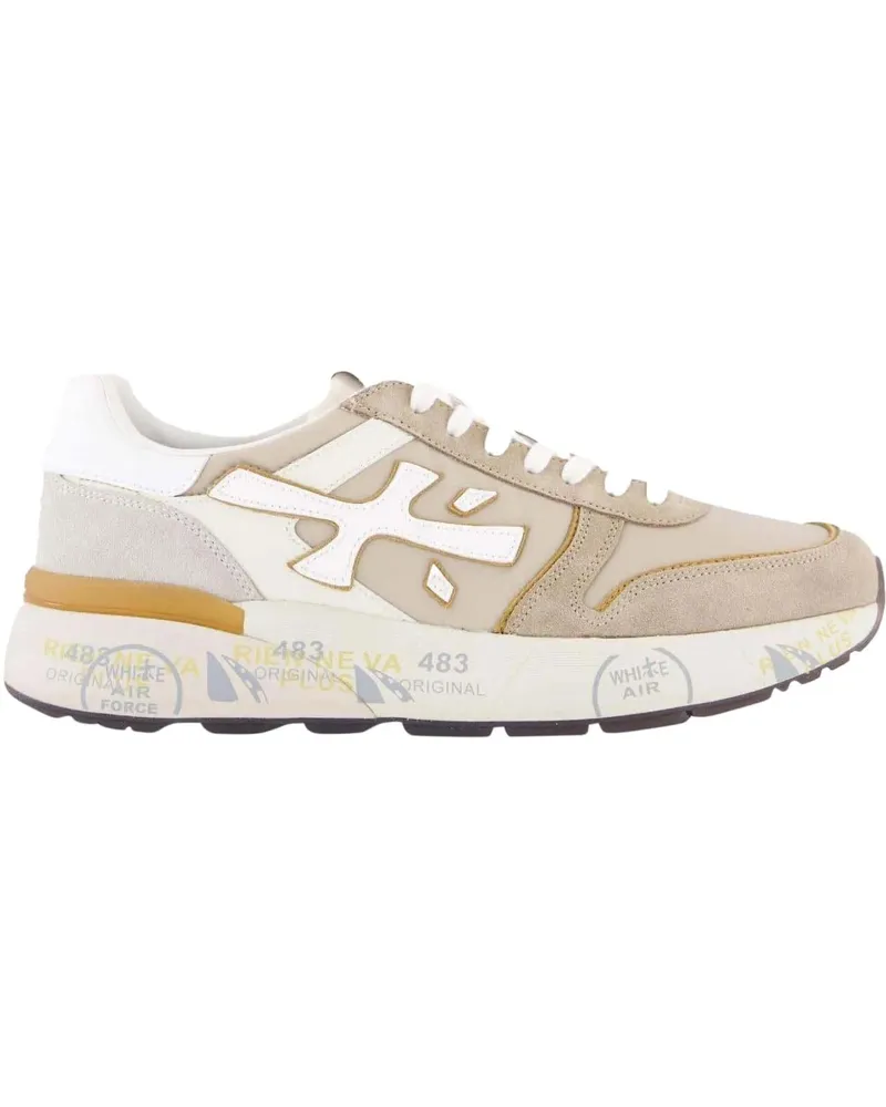 Premiata Low-Top Sneaker Sporty Sneakers With Smooth And Textured Materials beige Beige