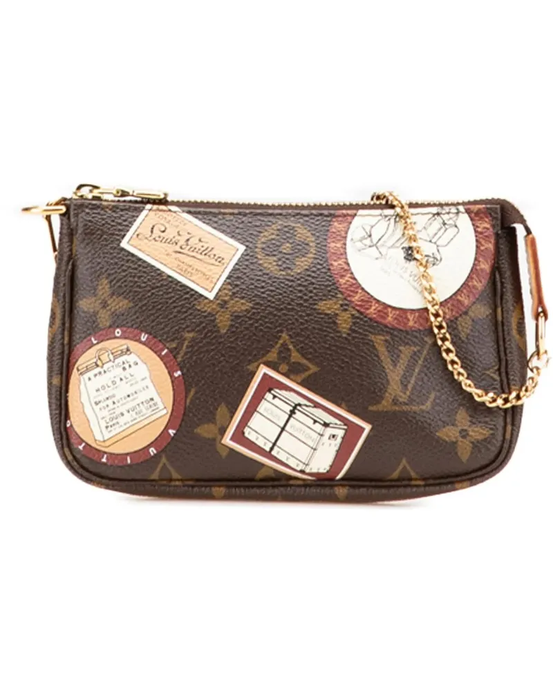 Louis Vuitton Crossbody Bags Monogram Patch Mini Pochette Accessoires braun Braun